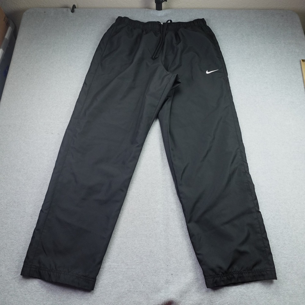 Nike Pants Mens XL Black Track Athletic Swoosh Mesh Lined